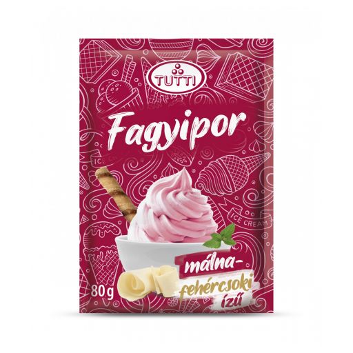 Fagyipor TUTTI Málna-fehércsoki 80 g/cs